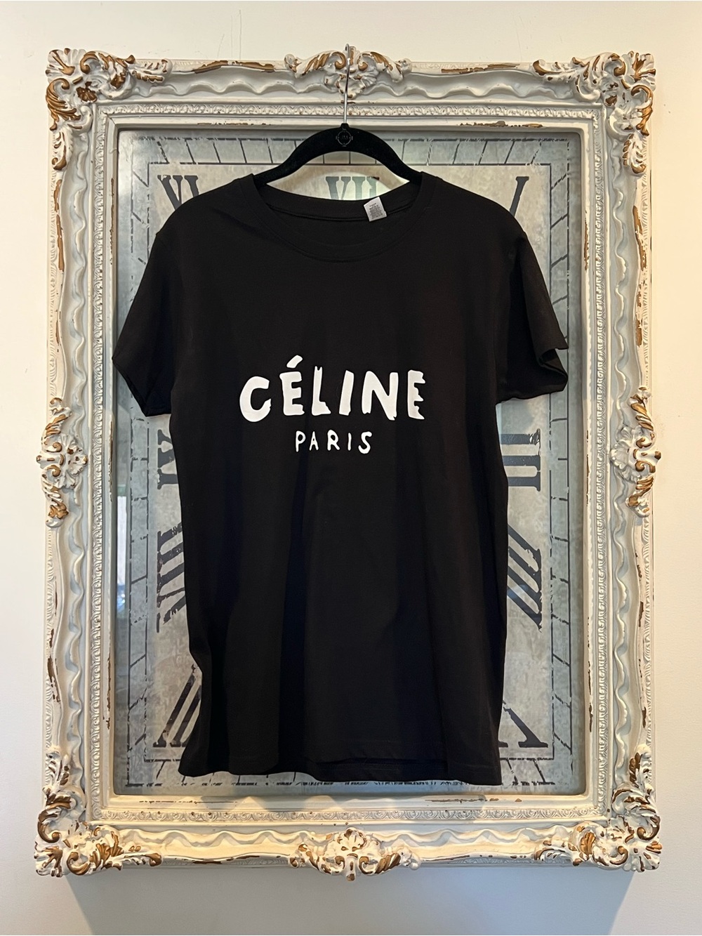 Celine Paris Black Logo Tee